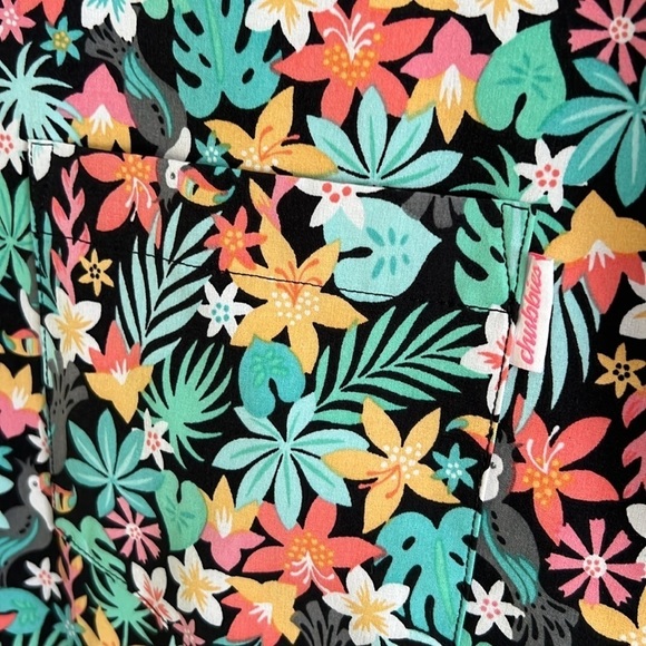 CHUBBIES The Bloomerang Button Down Tropical Print Shirt Size XL - Picture 11 of 13
